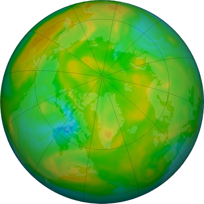 Arctic ozone map for 07 June 2023